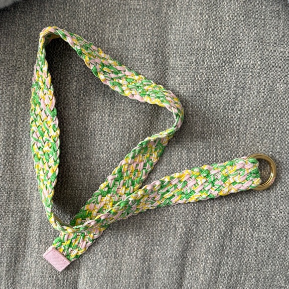 New Lilly Pulitzer Sunny Summer Braided Woven Colorful Fabric Belt - Picture 8 of 11